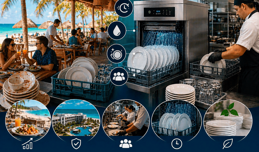 Restaurantes de playa y hoteles: ¿Cómo optimizar el lavado de loza en verano'